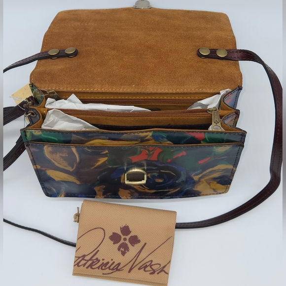 New Patricia Nash Leather Lanza Crossbody Clutch Bag - Picture 8 of 11
